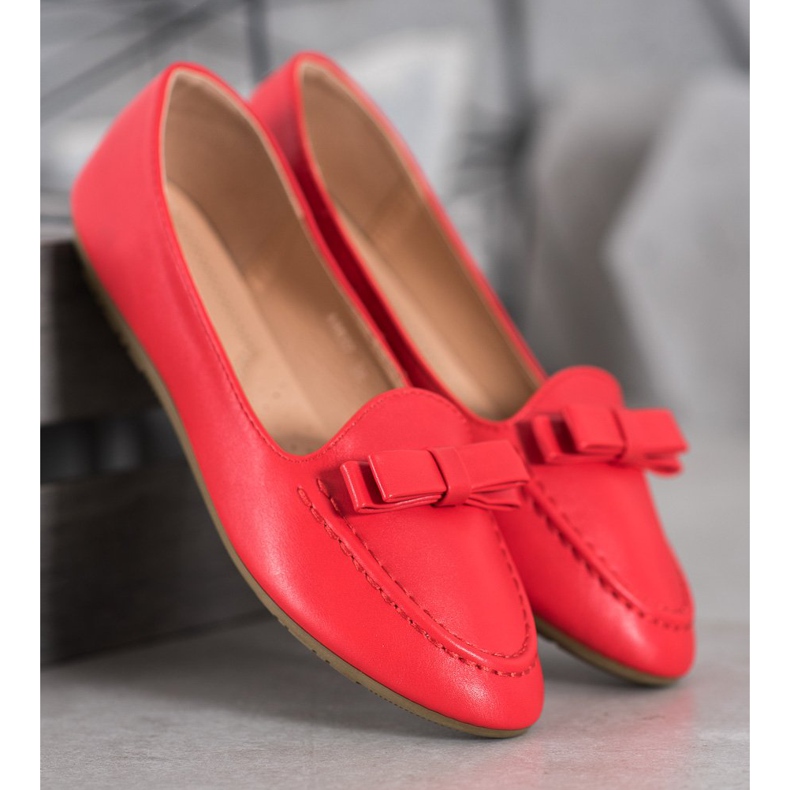 SHELOVET Señores rojos con cuero ecológico 1