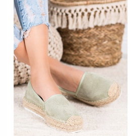 Seastar Alpargatas Caladas Con Ante verde 4