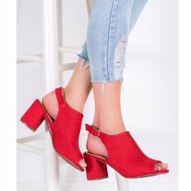 SHELOVET Sandalias Cerradas Clásicas rojo 3