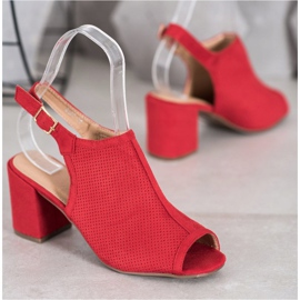 SHELOVET Sandalias Cerradas Clásicas rojo 1