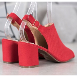 SHELOVET Sandalias Cerradas Clásicas rojo 2