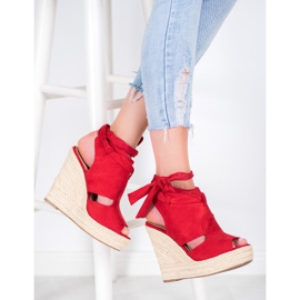 Cm Paris Sandalias de cuña incorporadas rojo 5