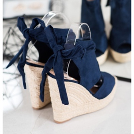 Cm Paris Sandalias de cuña incorporadas azul 4