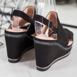 Best Shoes Sandalias negras de moda negro 3