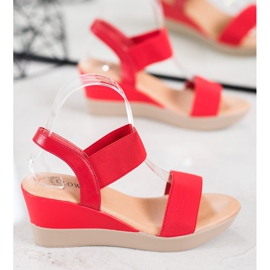Clowse Sandalias ligeras sin cordones rojo 1
