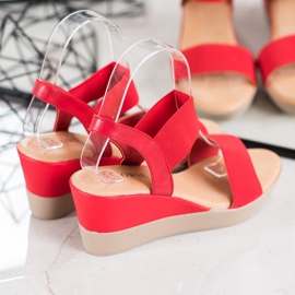 Clowse Sandalias ligeras sin cordones rojo 3