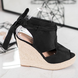 Cm Paris Sandalias de cuña incorporadas negro 4
