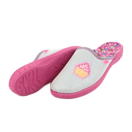 Zapato infantil color befado 707Y407 rosa gris 4