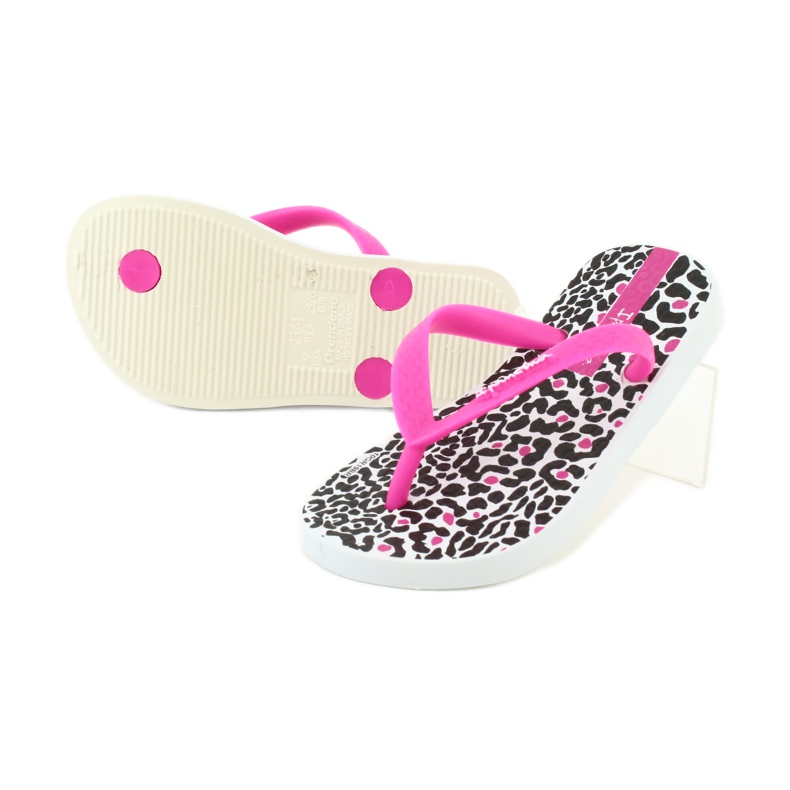 Chanclas con estampado de leopardo 82777 de Ipanema blanco negro rosado 3