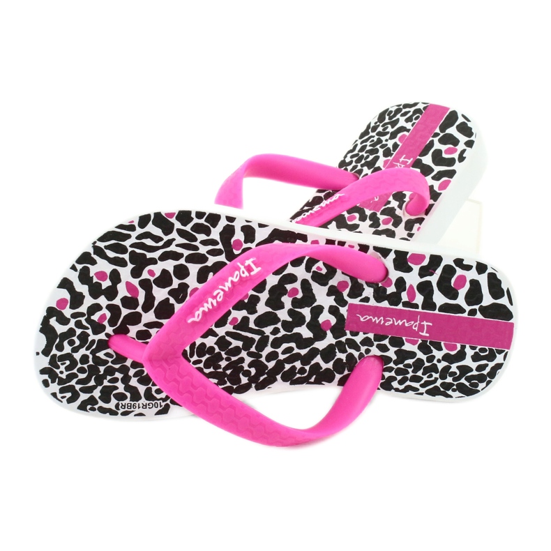 Chanclas con estampado de leopardo 82777 de Ipanema blanco negro rosa 4