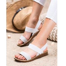 Sea Elves Sandalias sin cordones en la plataforma blanco gris 1