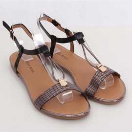 Sandalias de mujer negras WL014 Negra negro 1 Sandalias de mujer negras WL014 Negra negro 1