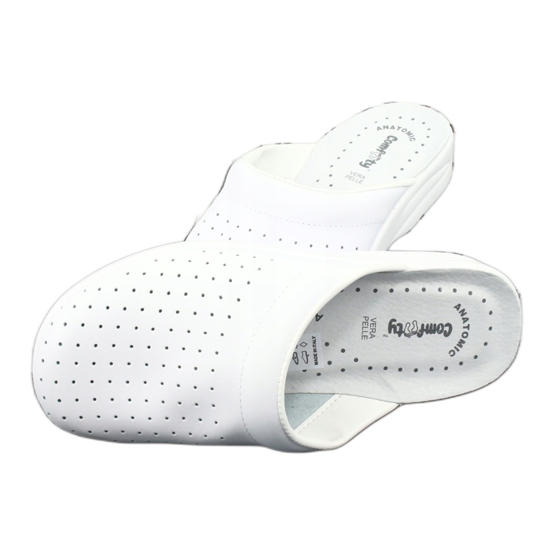 Pantuflas médicas blancas Comfooty Alessio blanco 4