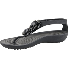 Crocs Serena Embellish Flip W 205600-060 negro rosado 1 Crocs Serena Embellish Flip W 205600-060 negro rosado 1