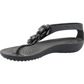 Crocs Serena Embellish Flip W 205600-060 negro rosado 1