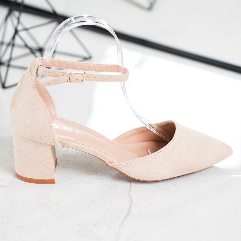 SHELOVET Zapatos de salón clásicos con hebilla marrón 2