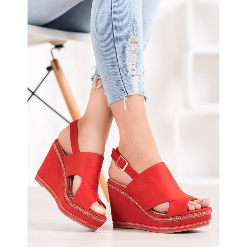 Best Shoes Sandalias rojas de moda rojo 2