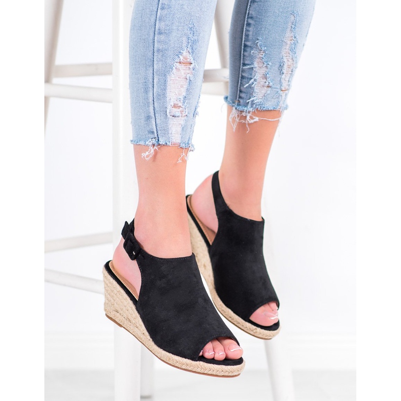 SHELOVET Sandalias negras cerradas negro 2