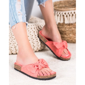 SHELOVET Zapatillas de ante en la plataforma rosa 2