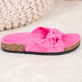 SHELOVET Zapatillas de ante en la plataforma rosado 2