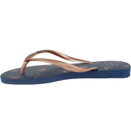 Chanclas Havaianas Slim Nautial 4137125-1754 violeta azul marino 1