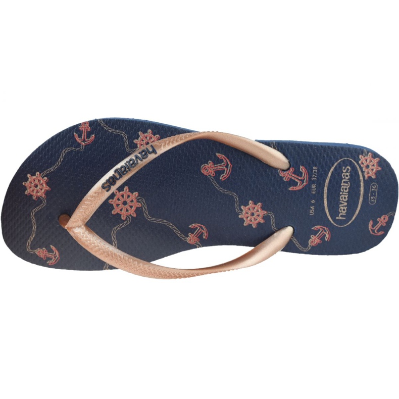 Chanclas Havaianas Slim Nautial 4137125-1754 violeta azul marino 2