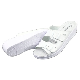 Flip de cuero para mujeres Flip cuñas blancas blanco 3 Flip de cuero para mujeres Flip cuñas blancas blanco 3