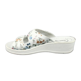 Zapatilla cuña mujer Comfooty Mia Flowers blanco multicolor 1
