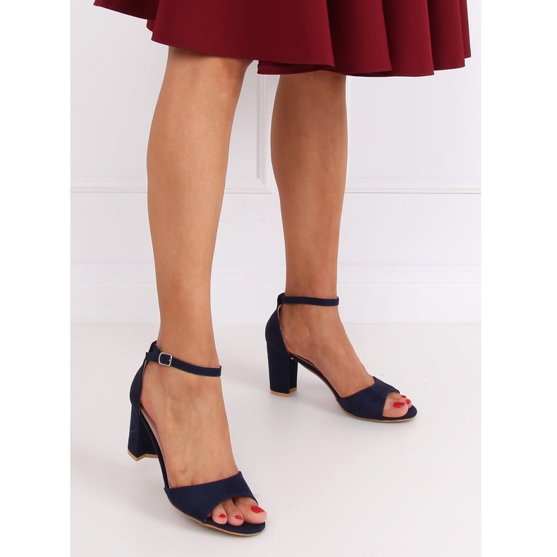 Sandalias de tacón azul marino 88-395 Azul 1