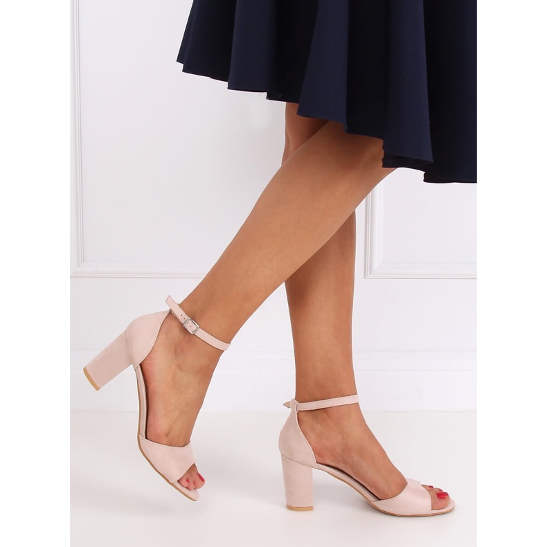 Sandalias tacones beige 88-395 Nude 2