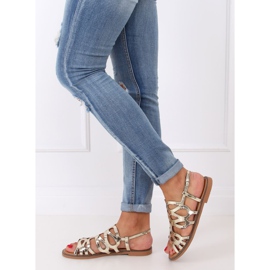 Sandalias de mujer dorado JY52 Gold 3