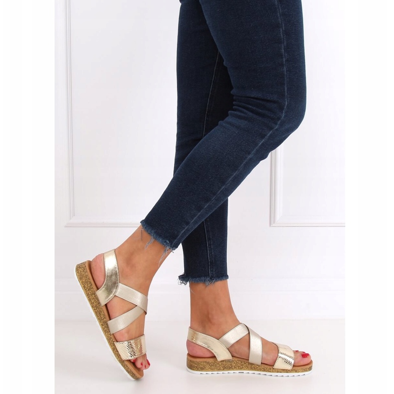 Sandalias doradas de mujer AM042 Gold dorado 1