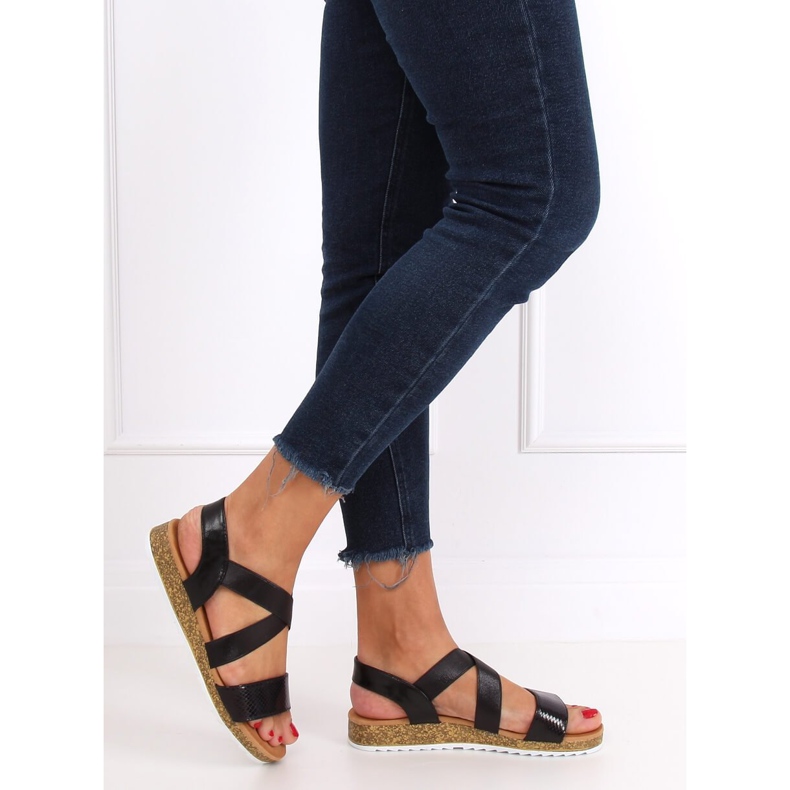 Sandalias de mujer negras AM042 Negra negro 1