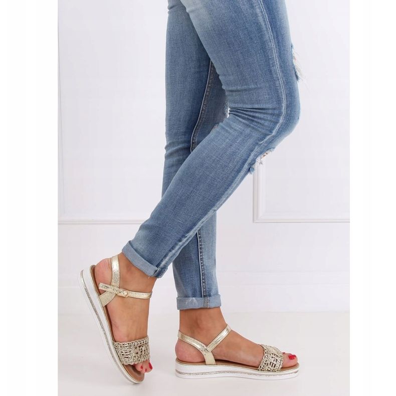 Sandalias mujer oro 35-197 oro dorado 1