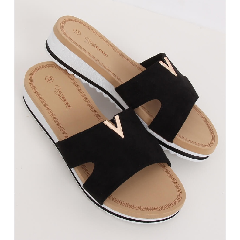 Pantuflas negras de mujer negras G-5035 Negras negro 1 Pantuflas negras de mujer negras G-5035 Negras negro 1