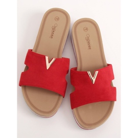 Rojo Pantuflas rojas de mujer G-5035 Rojo 1