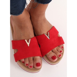 Rojo Pantuflas rojas de mujer G-5035 Rojo 4