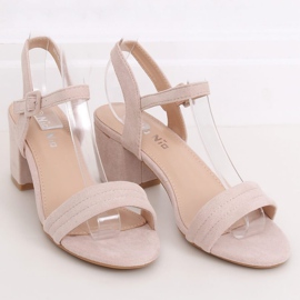 Sandalias de tacón beige 99-61A Beige 1 Sandalias de tacón beige 99-61A Beige 1