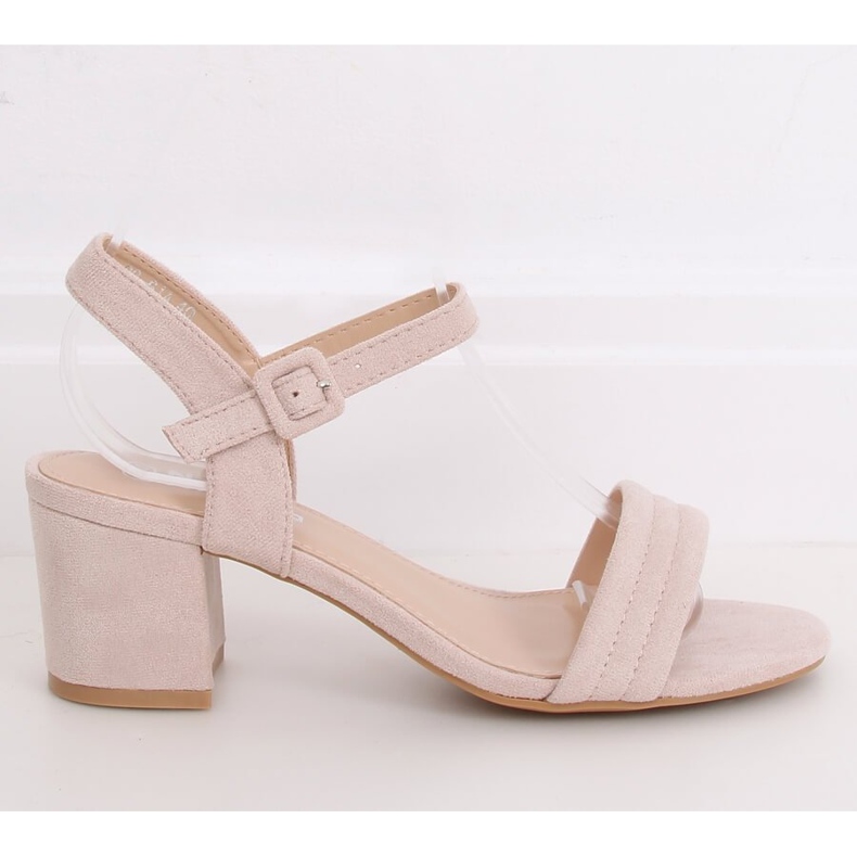 Sandalias de tacón beige 99-61A Beige 2