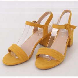 Sandalias de tacón miel 99-61A Amarillo 1