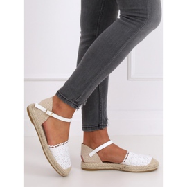 Alpargatas de encaje blancas L-1067 White blanco 3