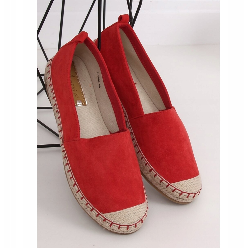 Alpargatas de mujer rojas L-1068 Rojo 1