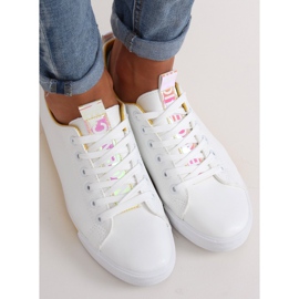 Zapatillas de mujer blancas CC-17 Amarillo blanco 4