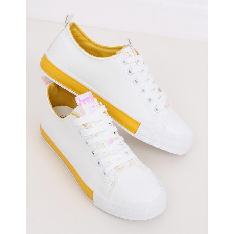 Zapatillas de mujer blancas CC-17 Amarillo blanco 2