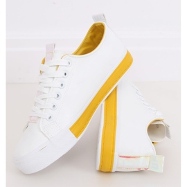 Zapatillas de mujer blancas CC-17 Amarillo blanco 3