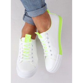 Zapatillas de mujer blancas CC-17 Verde blanco 1