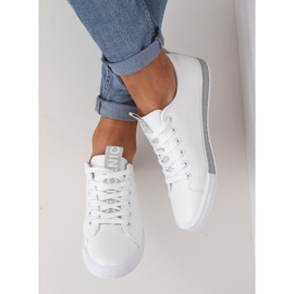 Zapatillas de mujer blancas CC-17 Silver blanco gris 4