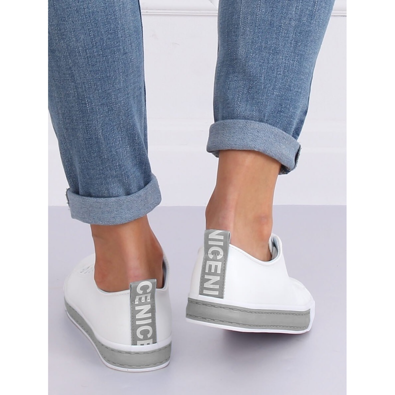 Zapatillas de mujer blancas CC-17 Silver blanco gris 1