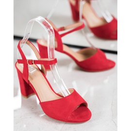 SHELOVET Zapatos clásicos de tacón alto rojo 5