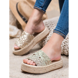 Seastar Pantuflas Alpargatas En La Plataforma dorado 2